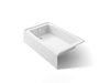 KOHLER K-26107-LA Entity 60" x 36" alcove bath with left drain, white