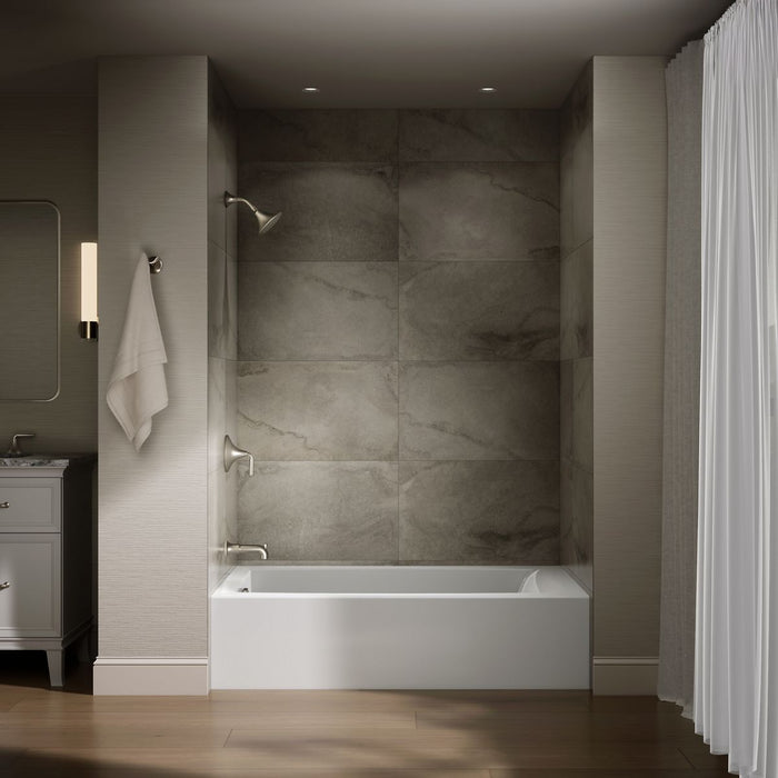 KOHLER K-26107-LA Entity 60" x 36" alcove bath with left drain, white - view 4