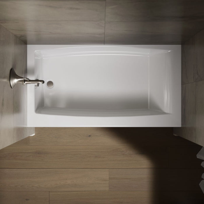 KOHLER K-26108-LA Entity 60" x 32" alcove bath with left drain, white - view 5