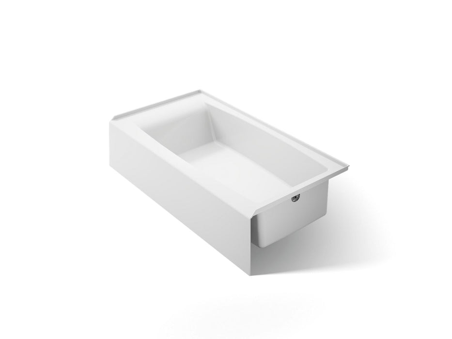 KOHLER K-26108-RA Entity 60" x 32" alcove bath with right drain, white