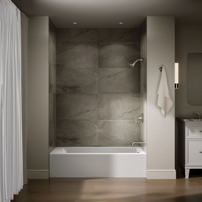 KOHLER K-26108-RA Entity 60" x 32" alcove bath with right drain, white - view 4