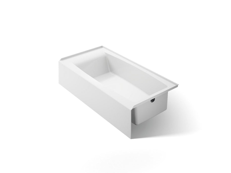 KOHLER K-26109-RA Entity 60" x 30" alcove bath right drain, white