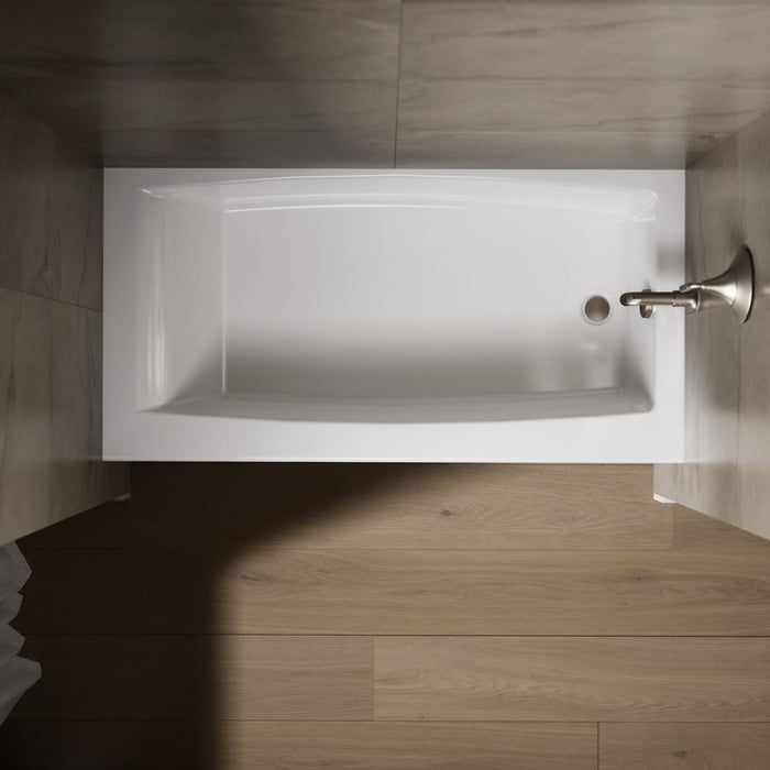 KOHLER K-26109-RA Entity 60" x 30" alcove bath right drain, white - view 5