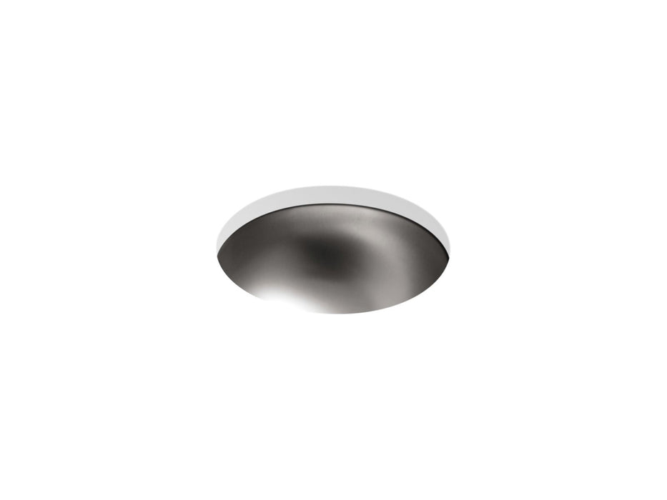KOHLER K-2610-SU Bolero 13-3/4" round drop-in/undermount bathroom sink, no overflow, not applicable