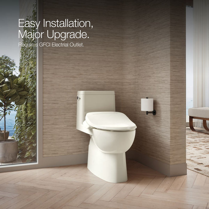 KOHLER K-26132-CSP PureWash E545 Elongated bidet toilet seat, biscuit - view 3