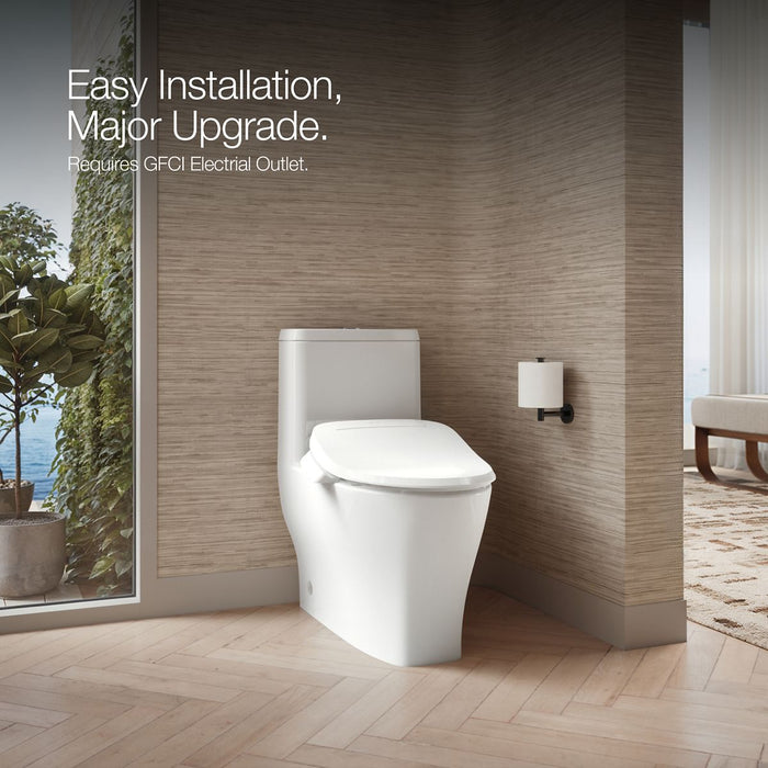 KOHLER K-26132-CSP PureWash E545 Elongated bidet toilet seat, white - view 3