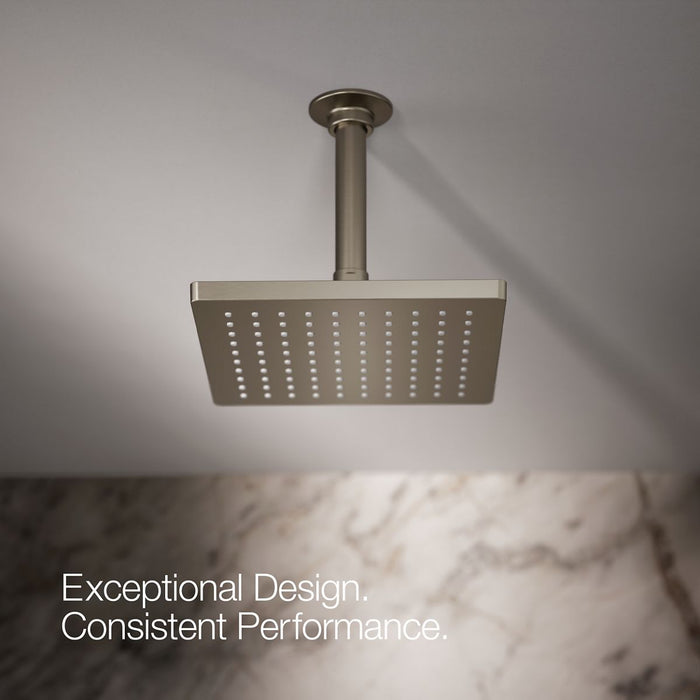 KOHLER K-26148 Honesty 8" Single-function Rainhead, 2.5 GPM, vibrant brushed nickel - view 3