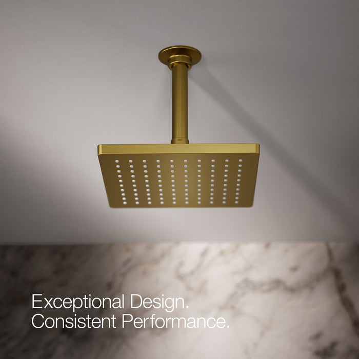 KOHLER K-26148-G Honesty 8" single-function rainhead, 1.75 gpm, vibrant brushed moderne brass - view 5
