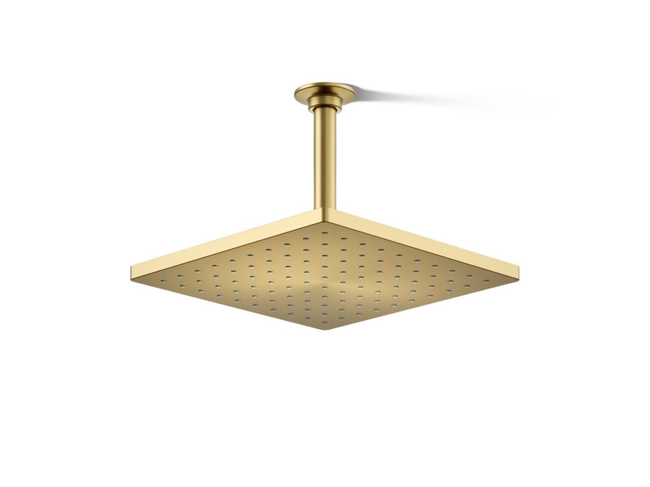 KOHLER K-26149 Honesty 10" Single-function Rainhead, 2.5 GPM, vibrant brushed moderne brass
