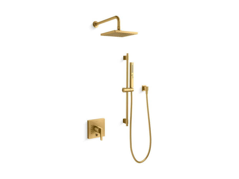 KOHLER K-26273 Honesty Showering Kit, 2.5 GPM, vibrant brushed moderne brass