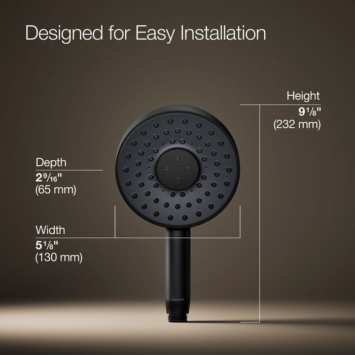 KOHLER K-26282 Statement Round Three-function Handshower, 2.5 GPM