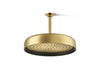 KOHLER K-26291-G Statement Round 12" single-function rainhead, 1.75 gpm, vibrant brushed moderne brass