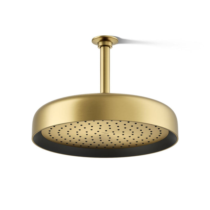 KOHLER K-26291-G Statement Round 12" single-function rainhead, 1.75 gpm, vibrant brushed moderne brass - view 4