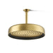 KOHLER K-26291-G Statement Round 12" single-function rainhead, 1.75 gpm, vibrant brushed moderne brass - view 4