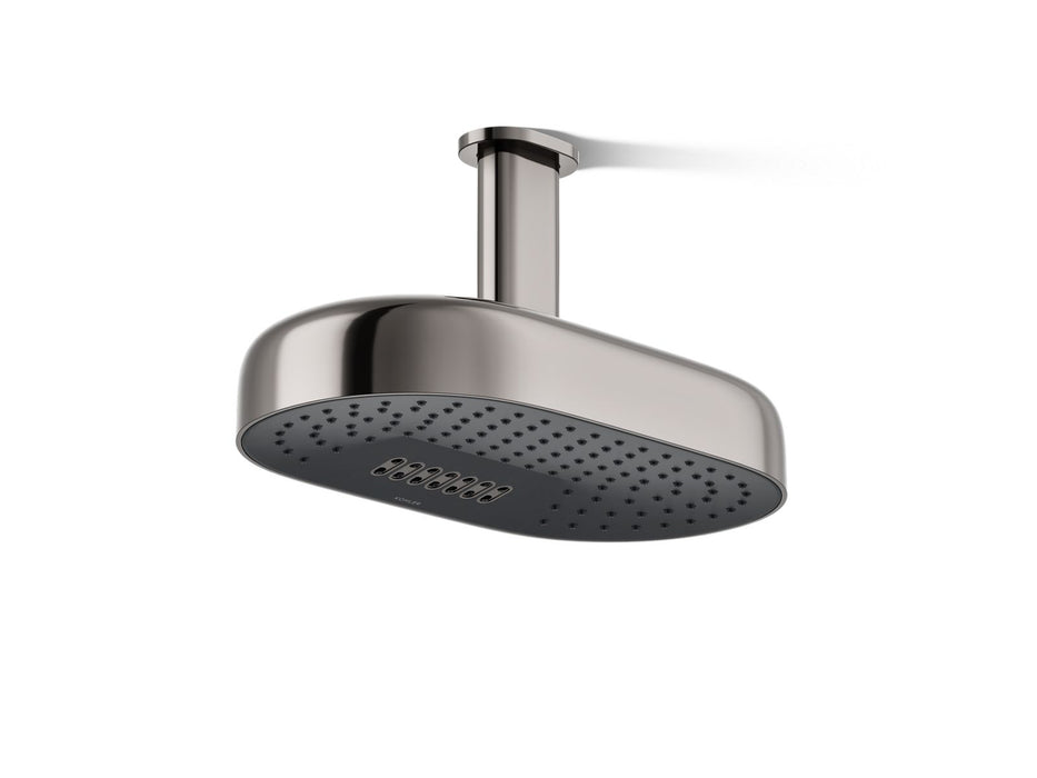 KOHLER K-26295 Statement Oblong 14" Two-function Rainhead, 2.5 GPM, vibrant titanium