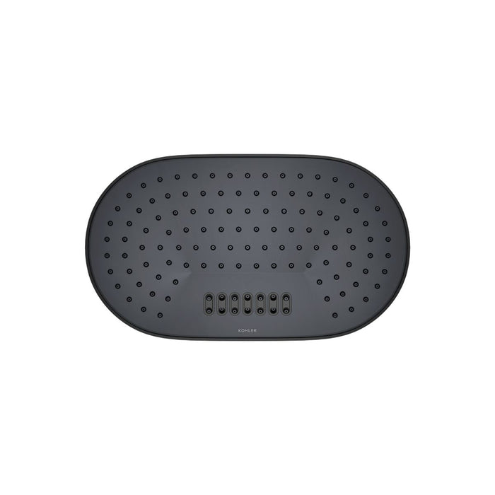 KOHLER K-26295-G Statement Oblong 14" two-function rainhead, 1.75 gpm, matte black - view 5