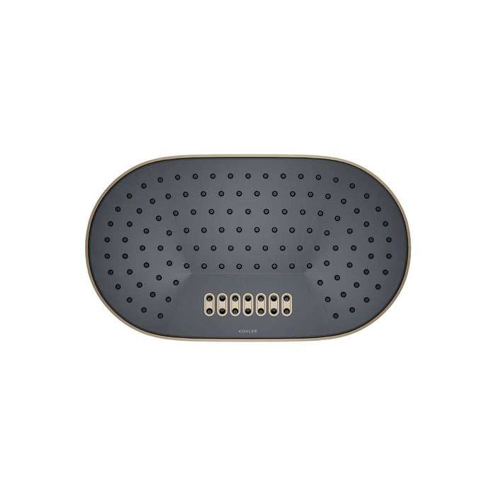KOHLER K-26295-G Statement Oblong 14" two-function rainhead, 1.75 gpm