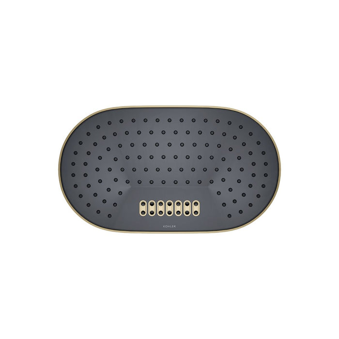 KOHLER K-26295-G Statement Oblong 14" two-function rainhead, 1.75 gpm, vibrant french gold - view 5