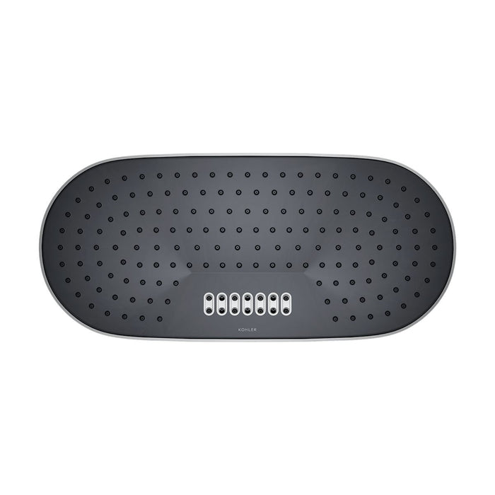 KOHLER Statement Oblong 18" two-function rainhead, 2.5 gpm