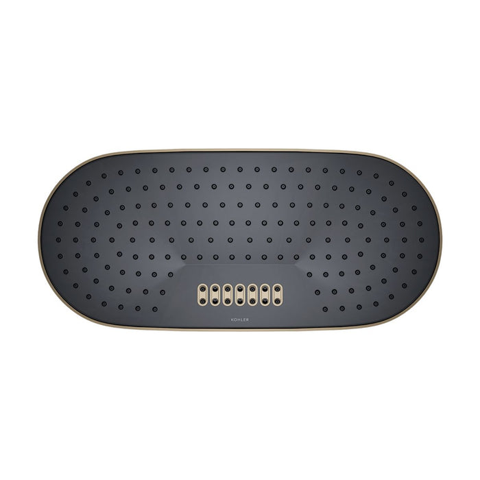 KOHLER Statement Oblong 18" two-function rainhead, 2.5 gpm