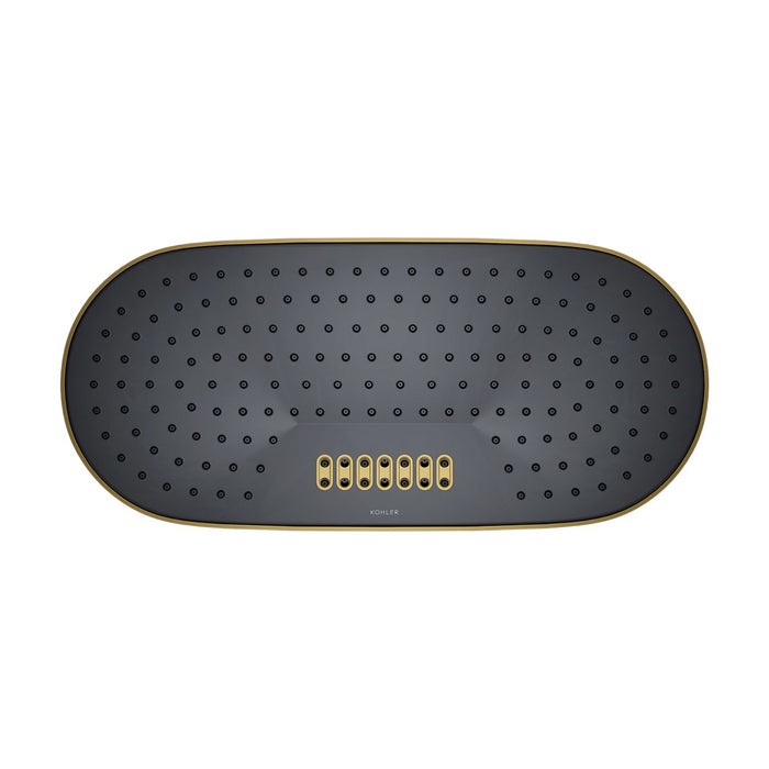 KOHLER Statement Oblong 18" two-function rainhead, 2.5 gpm
