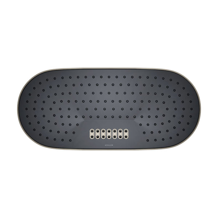 KOHLER Statement Oblong 18" two-function rainhead, 2.5 gpm