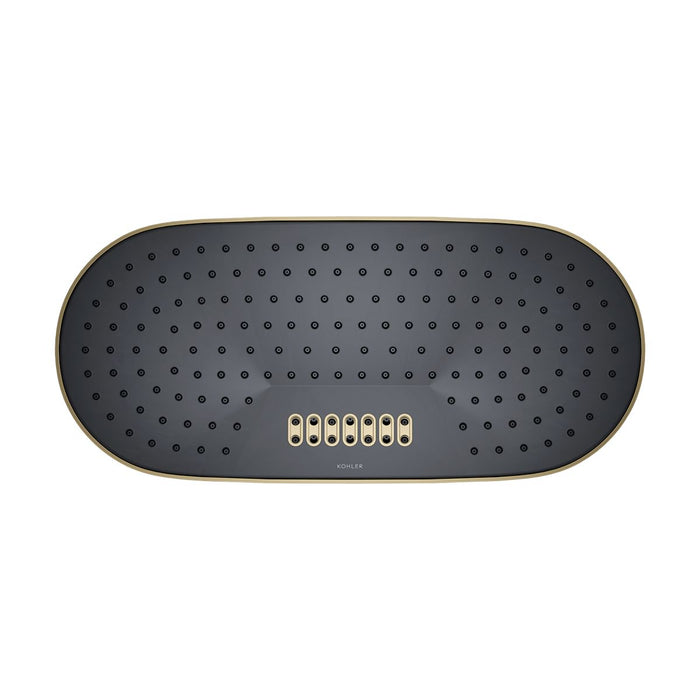 KOHLER Statement Oblong 18" two-function rainhead, 2.5 gpm