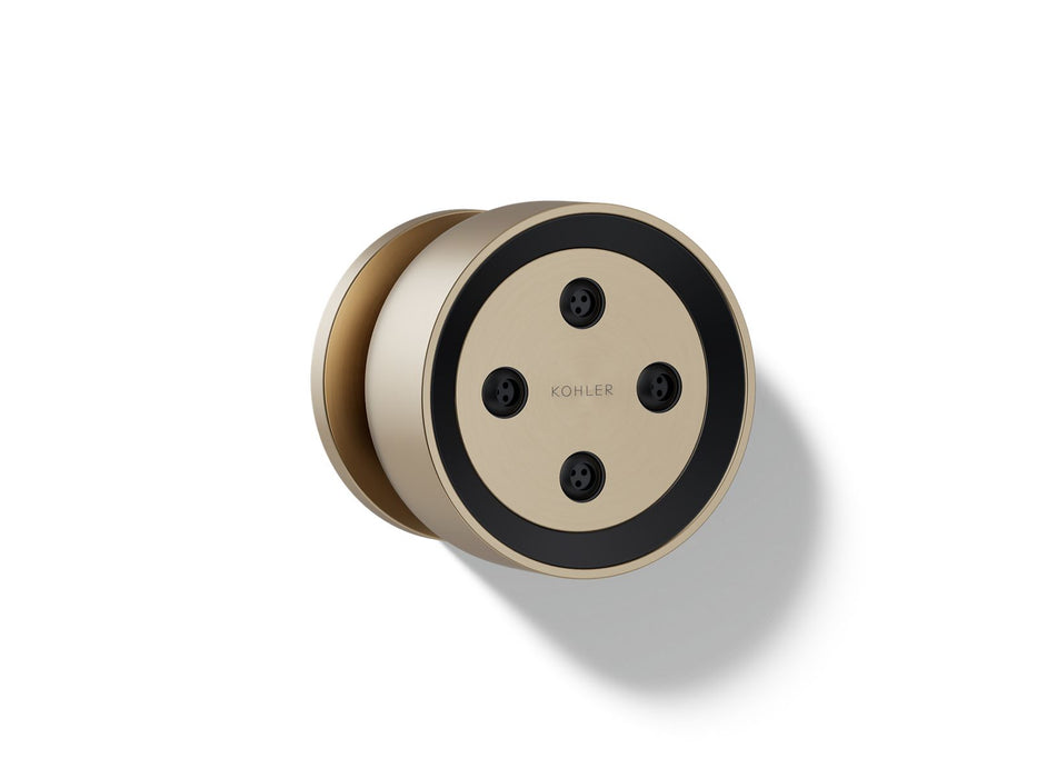 KOHLER K-26299 Statement Round Single-function Body Spray, 2.5 GPM, vibrant brushed bronze