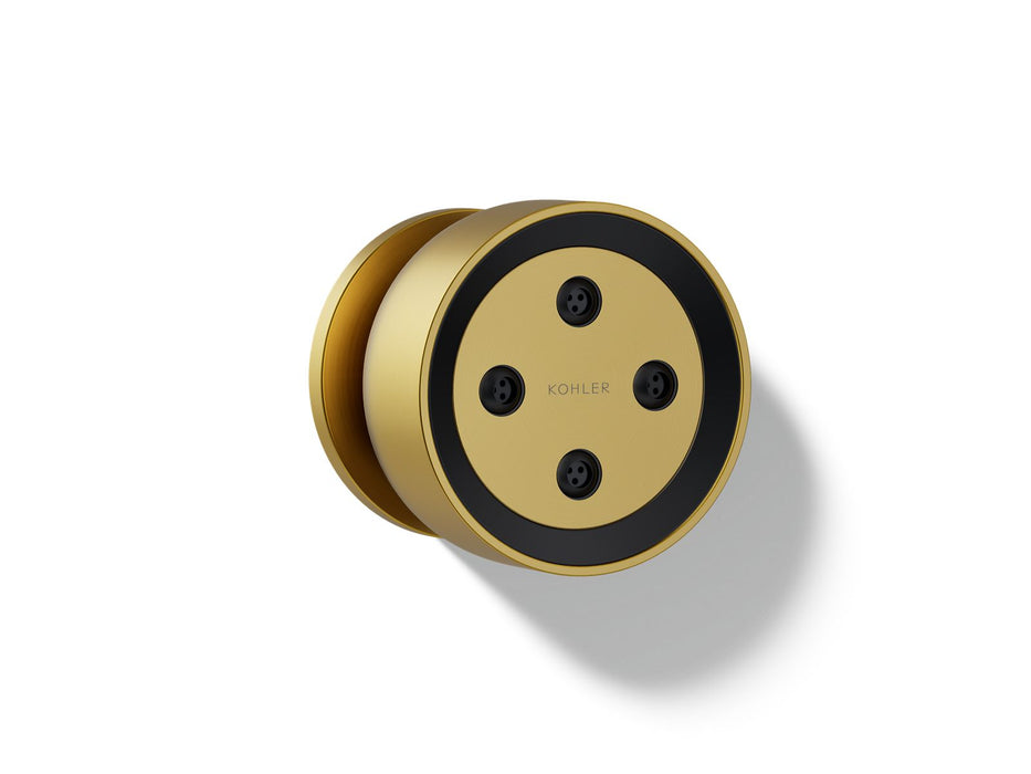 KOHLER K-26299 Statement Round Single-function Body Spray, 2.5 GPM, vibrant brushed moderne brass