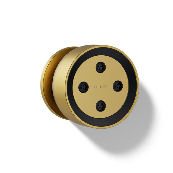 KOHLER K-26299 Statement Round Single-function Body Spray, 2.5 GPM, vibrant brushed moderne brass - view 4