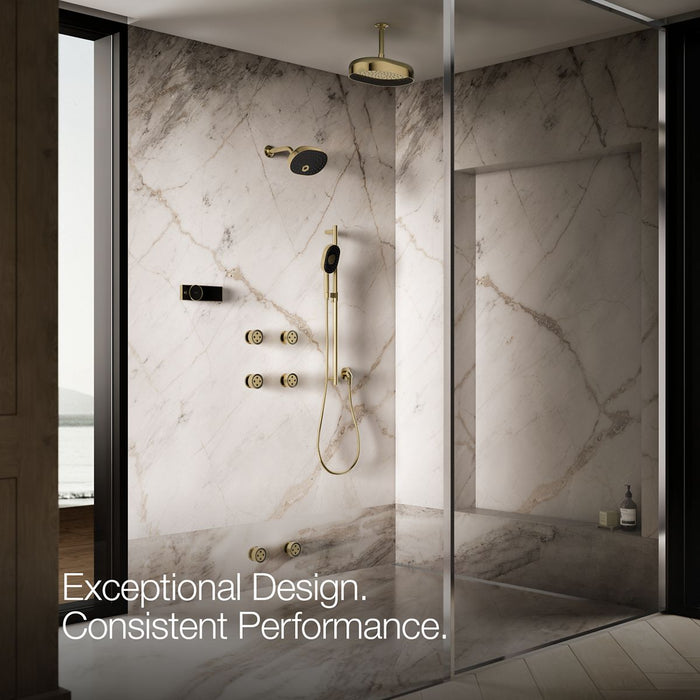 KOHLER K-26299 Statement Round Single-function Body Spray, 2.5 GPM, vibrant french gold - view 5