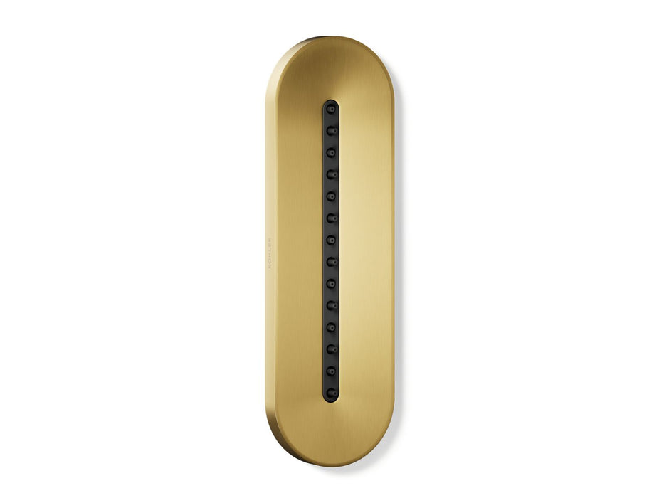 KOHLER K-26300 Statement Oblong Vichy Single-function Body Spray, 2.5 GPM, vibrant brushed moderne brass