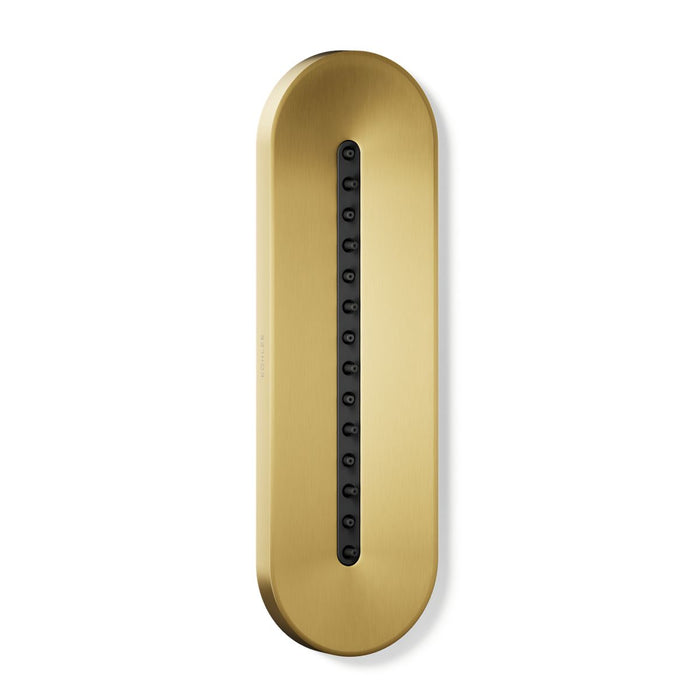 KOHLER K-26300 Statement Oblong Vichy Single-function Body Spray, 2.5 GPM, vibrant brushed moderne brass - view 4