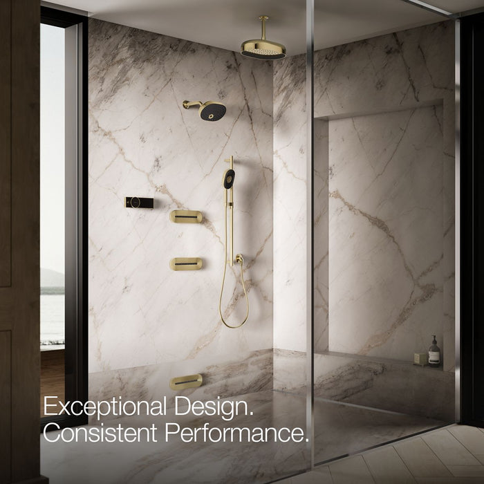KOHLER K-26300 Statement Oblong Vichy Single-function Body Spray, 2.5 GPM, vibrant french gold - view 5
