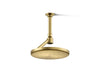 KOHLER K-26301-G Statement Open Rain iconic round 9" single-function rainhead, 1.75 gpm, vibrant brushed moderne brass