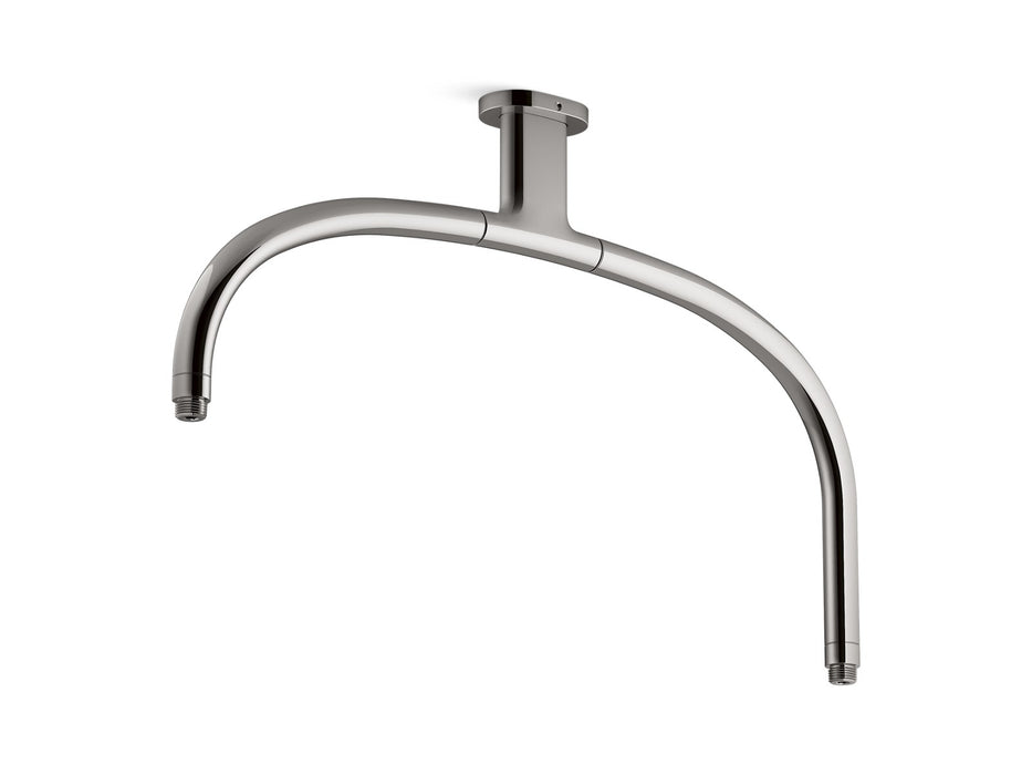 KOHLER K-26305 Statement Ceiling-mount single-function dual rainhead arm, titanium