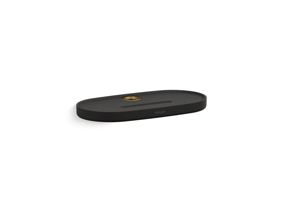 KOHLER K-26317 Statement Slidebar shelf, vibrant brushed moderne brass