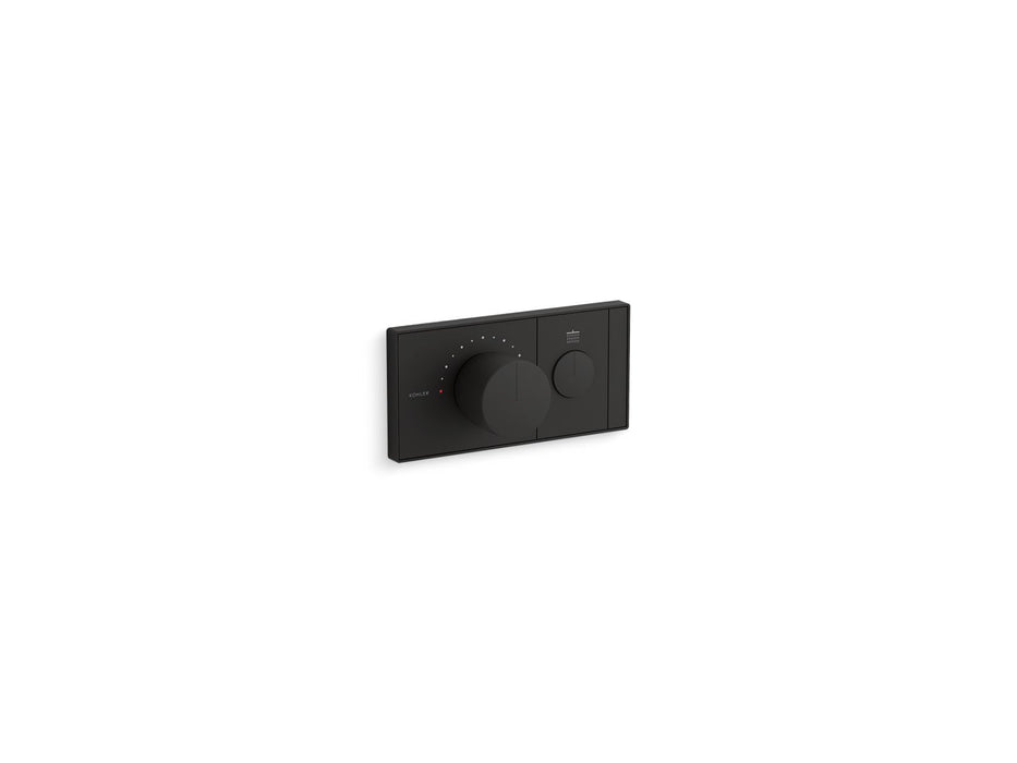 KOHLER K-26345-9 Anthem One-outlet recessed mechanical thermostatic valve control, matte black