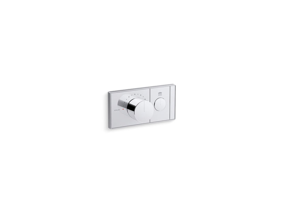 KOHLER K-26345-9 Anthem One-outlet recessed mechanical thermostatic valve control, polished chrome