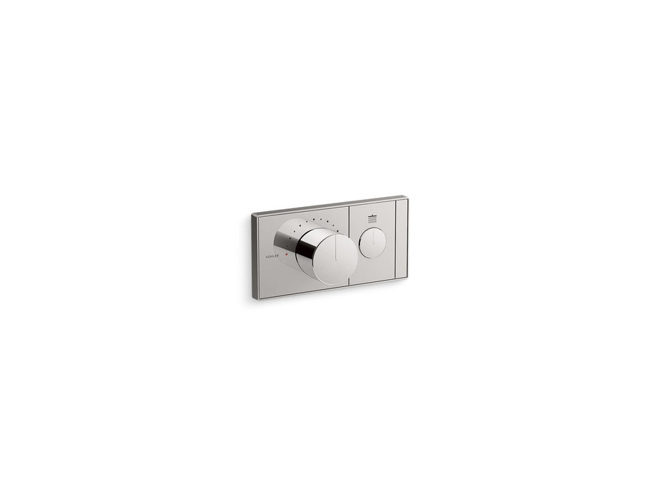 KOHLER K-26345-9 Anthem One-outlet recessed mechanical thermostatic valve control, titanium