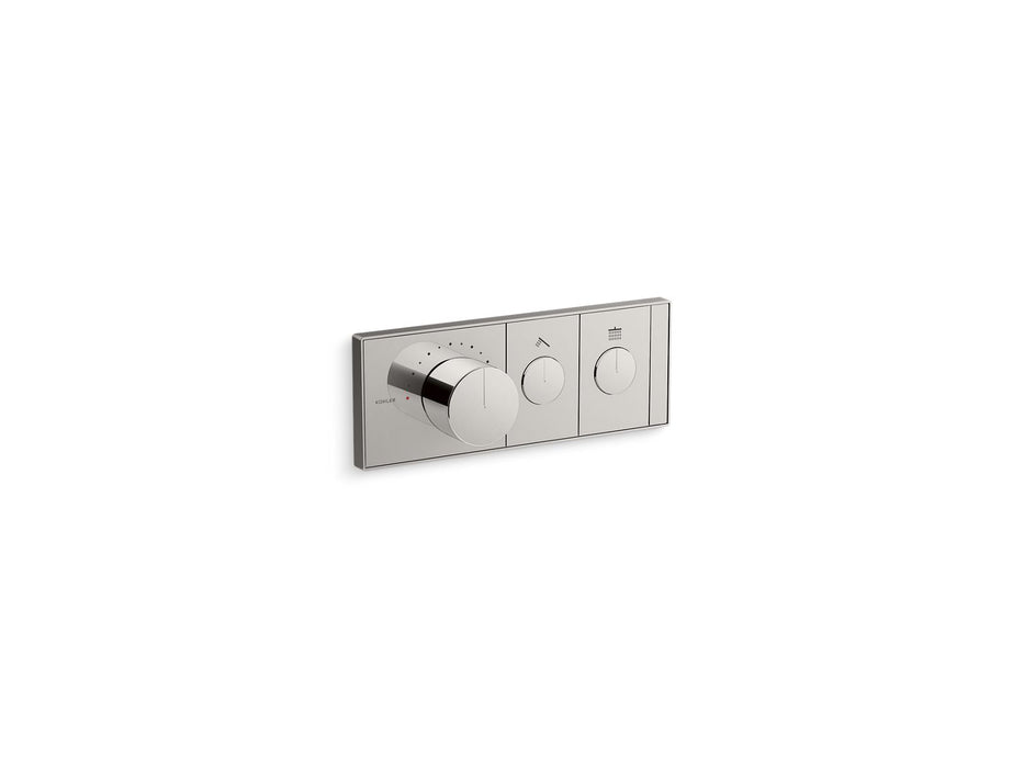 KOHLER K-26346-9 Anthem Two-outlet recessed mechanical thermostatic valve control, vibrant titanium