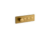 KOHLER K-26347-9 Anthem Three-outlet recessed mechanical thermostatic valve control, vibrant brushed moderne brass