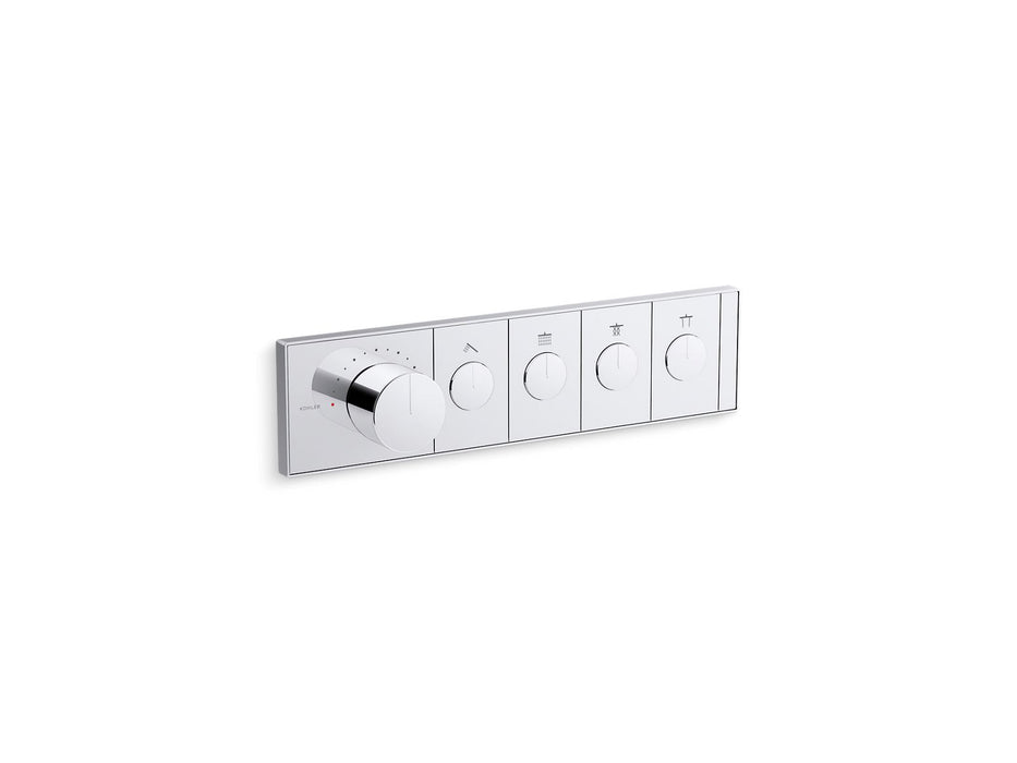 KOHLER K-26348-9 Anthem Four-outlet recessed mechanical thermostatic valve control, polished chrome
