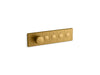 KOHLER K-26348-9 Anthem Four-outlet recessed mechanical thermostatic valve control, vibrant brushed moderne brass