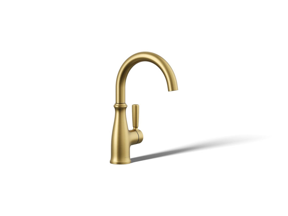 KOHLER K-26367 Traditional Beverage faucet, vibrant brushed moderne brass