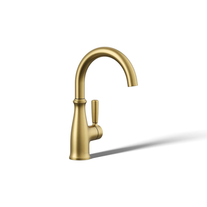 KOHLER K-26367 Traditional Beverage faucet, vibrant brushed moderne brass - view 3