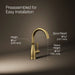KOHLER K-26367 Traditional Beverage faucet, vibrant brushed moderne brass - view 4