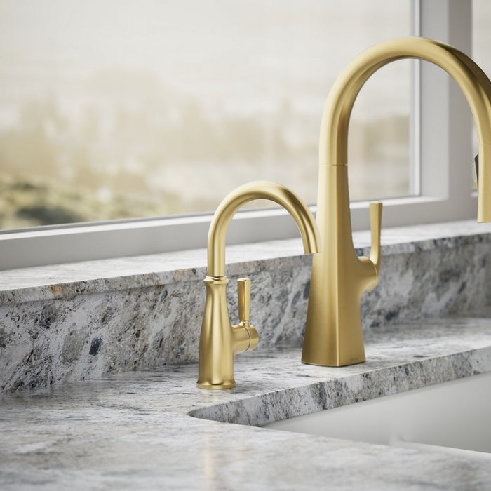 KOHLER K-26367 Traditional Beverage faucet, vibrant brushed moderne brass - view 5