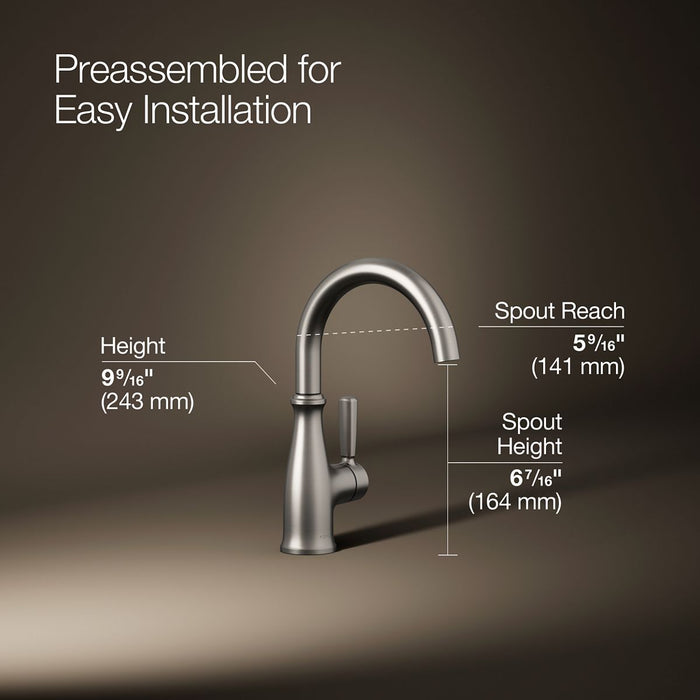 KOHLER K-26367 Traditional Beverage faucet, vibrant stainless - view 5