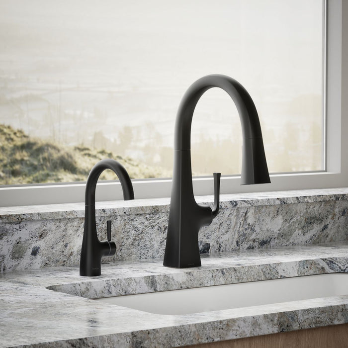 KOHLER K-26368 Transitional Beverage faucet, matte black - view 5